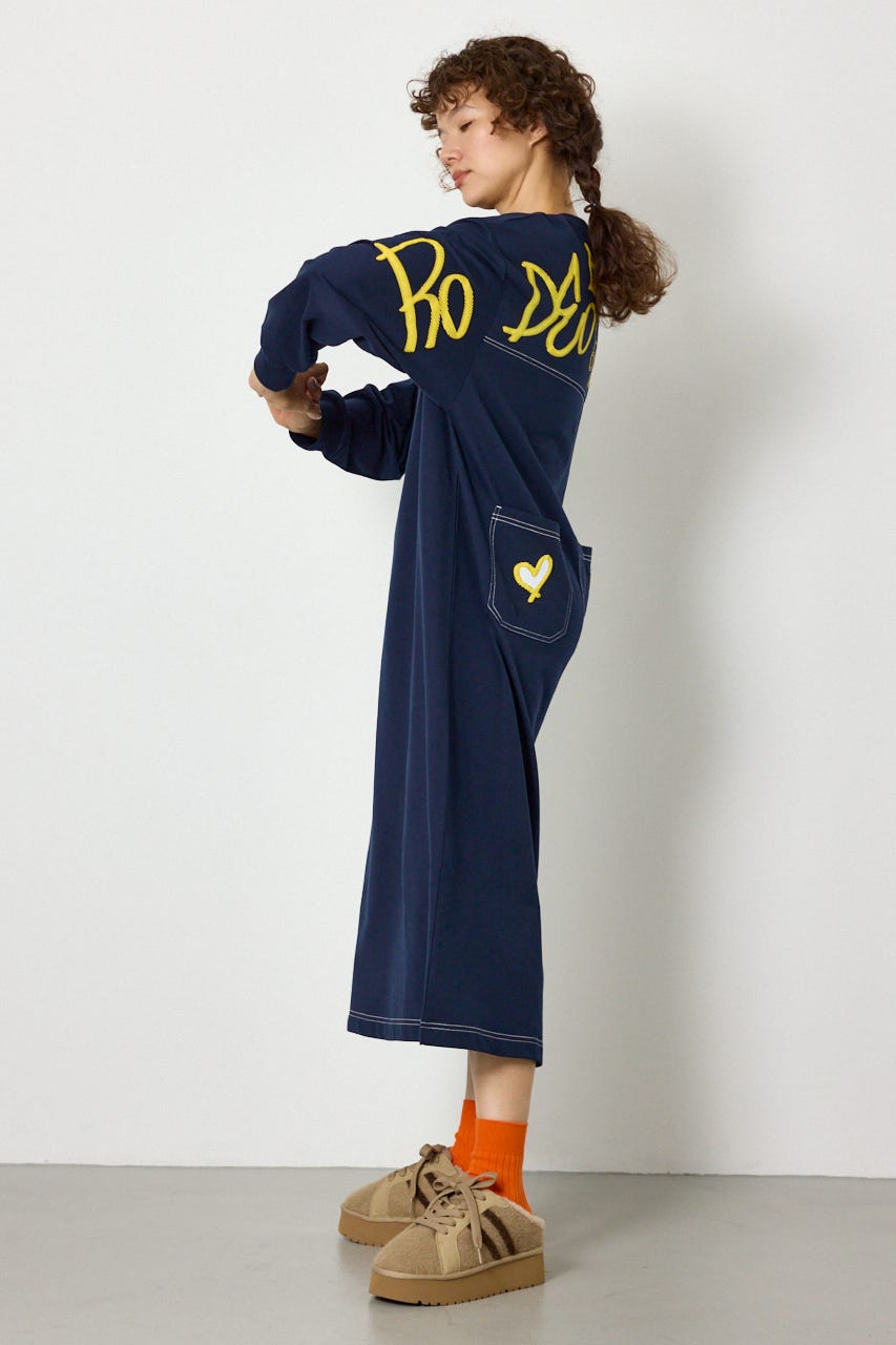【WEB限定】BRIDGE BEAR カラーステッチワンピース NVY FREE