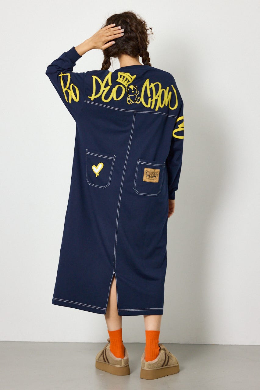 【WEB限定】BRIDGE BEAR カラーステッチワンピース NVY FREE