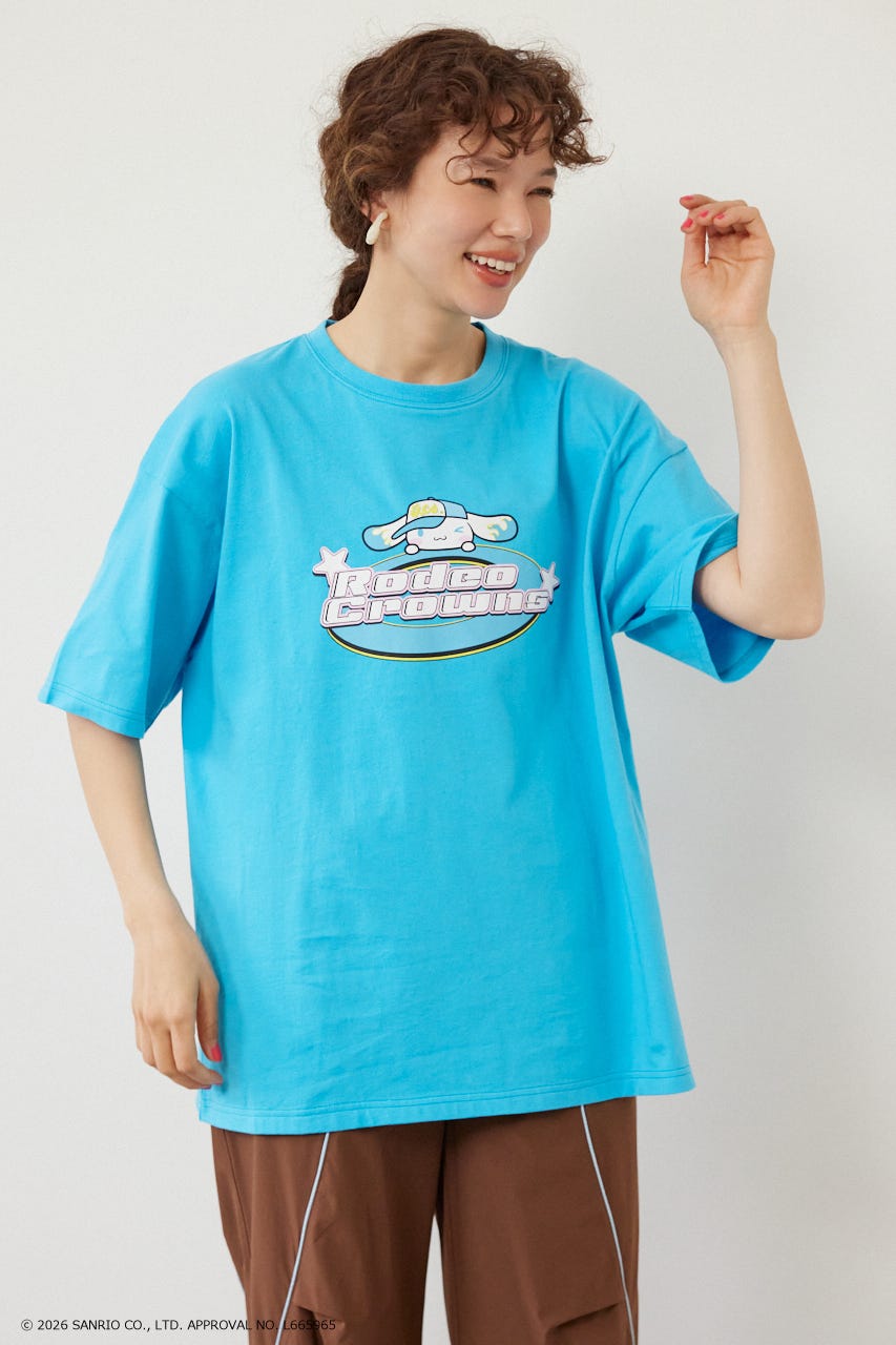 【WEB限定】＜UNISEX＞(サンリオキャラクターズ) Y2KロゴTシャツ BLU M