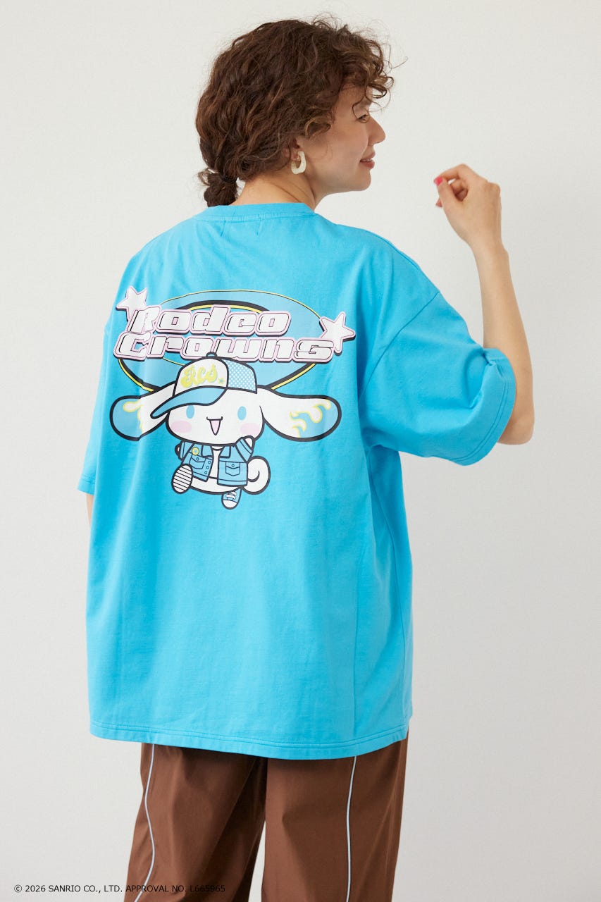 【WEB限定】＜UNISEX＞(サンリオキャラクターズ) Y2KロゴTシャツ BLU M