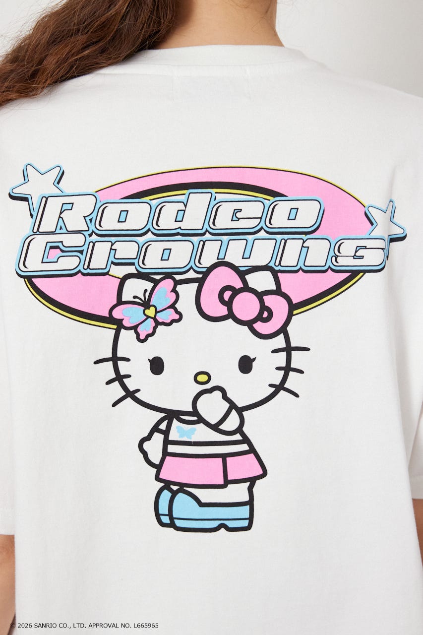 【WEB限定】＜UNISEX＞(サンリオキャラクターズ) Y2KロゴTシャツ O/WHT L