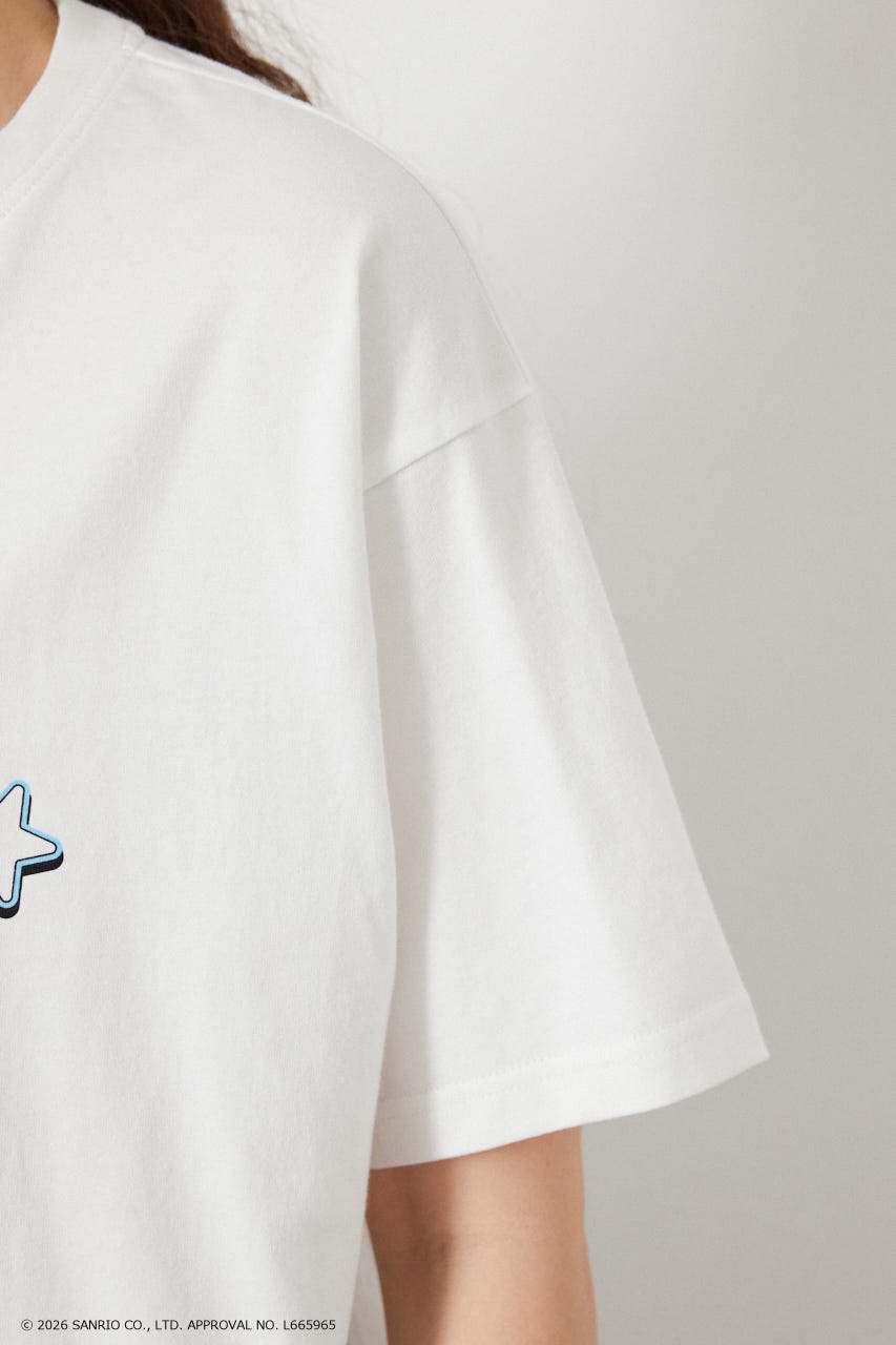 【WEB限定】＜UNISEX＞(サンリオキャラクターズ) Y2KロゴTシャツ O/WHT L