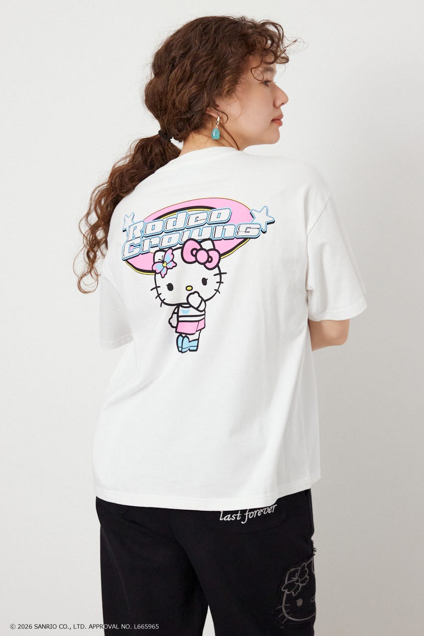 【WEB限定】＜UNISEX＞(サンリオキャラクターズ) Y2KロゴTシャツ O/WHT L