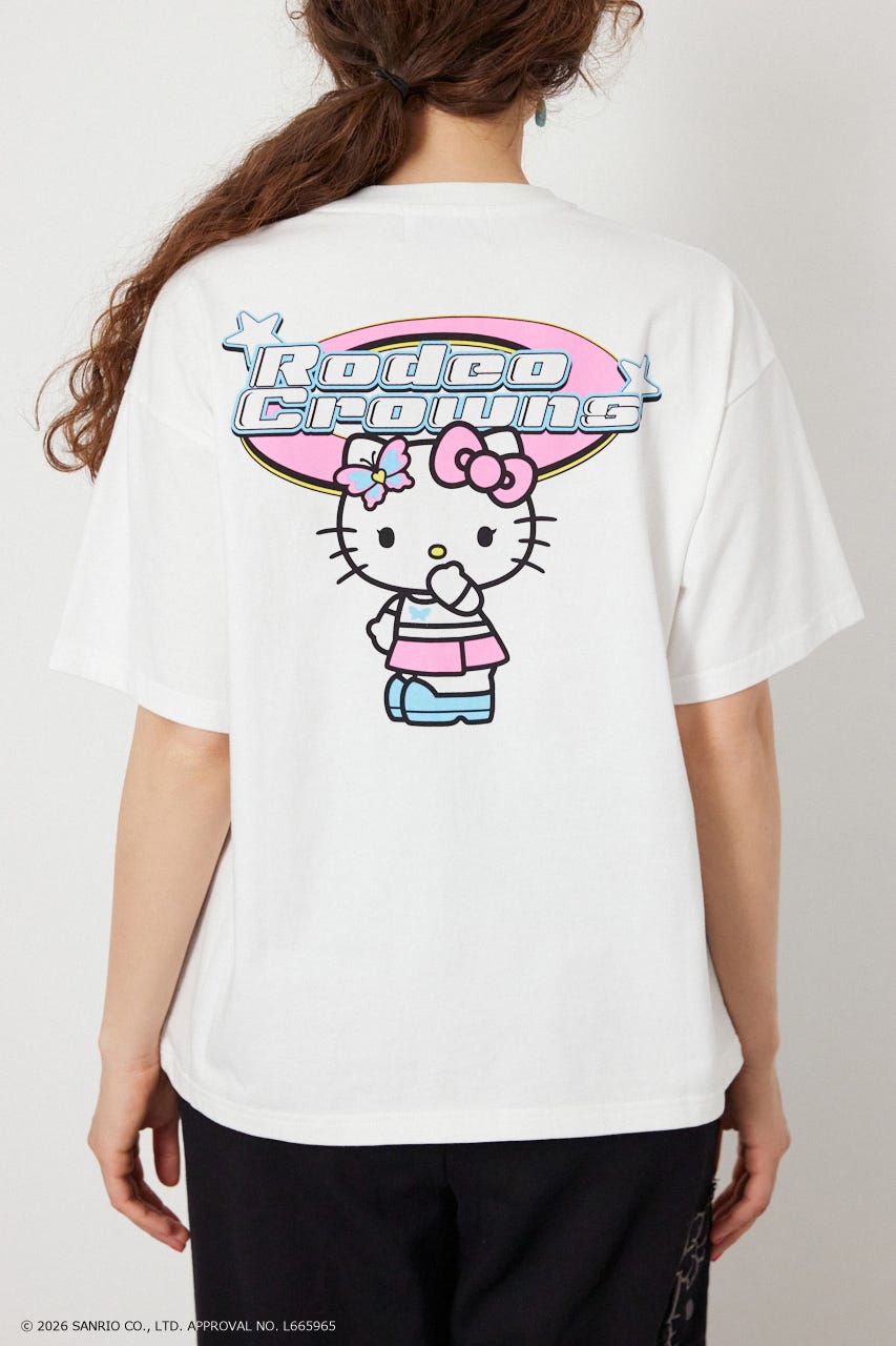 【WEB限定】＜UNISEX＞(サンリオキャラクターズ) Y2KロゴTシャツ O/WHT L
