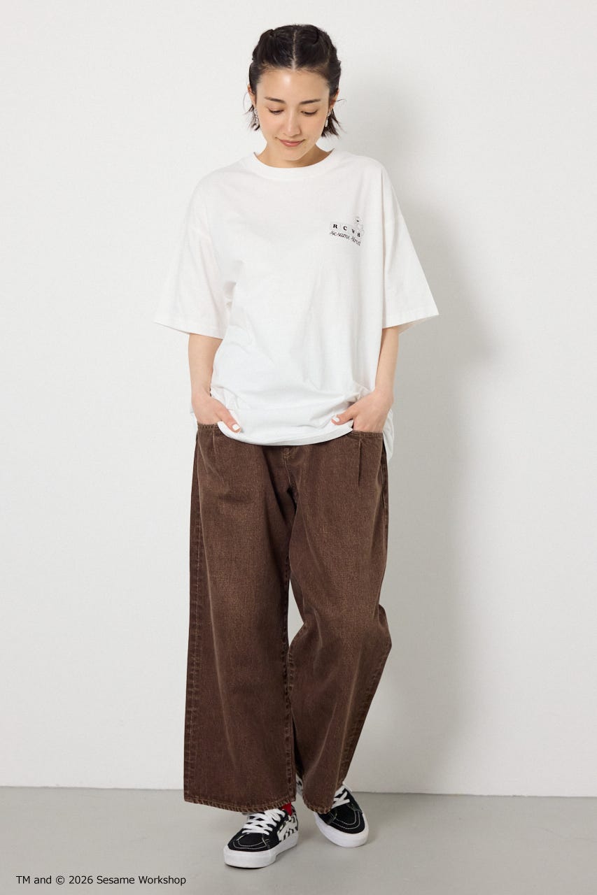 【WEB限定】(UNISEX)(SESAMESTREET)GoodLuckTシャツ WHT FREE