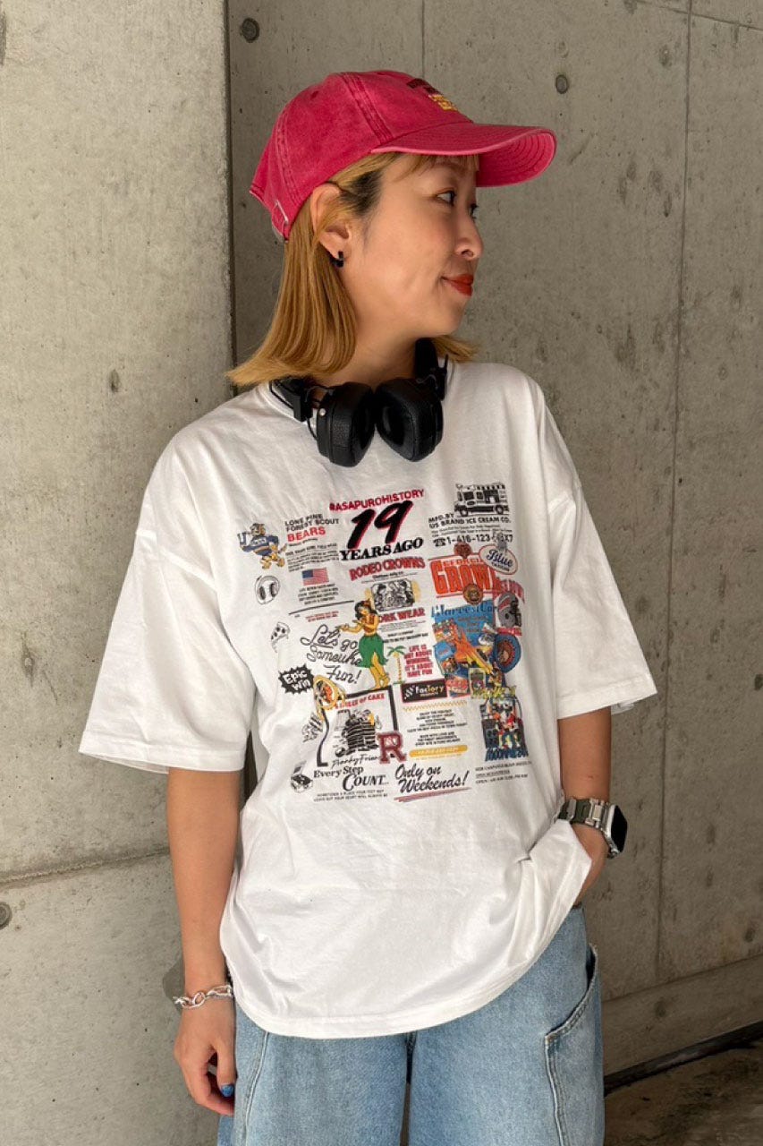 【WEB・一部店舗限定】ASPR history Tシャツ O/WHT FREE