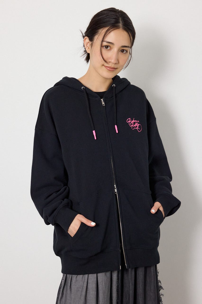 （UNISEX）【WEB限定】RODDY 0528 ジップパーカー BLK FREE