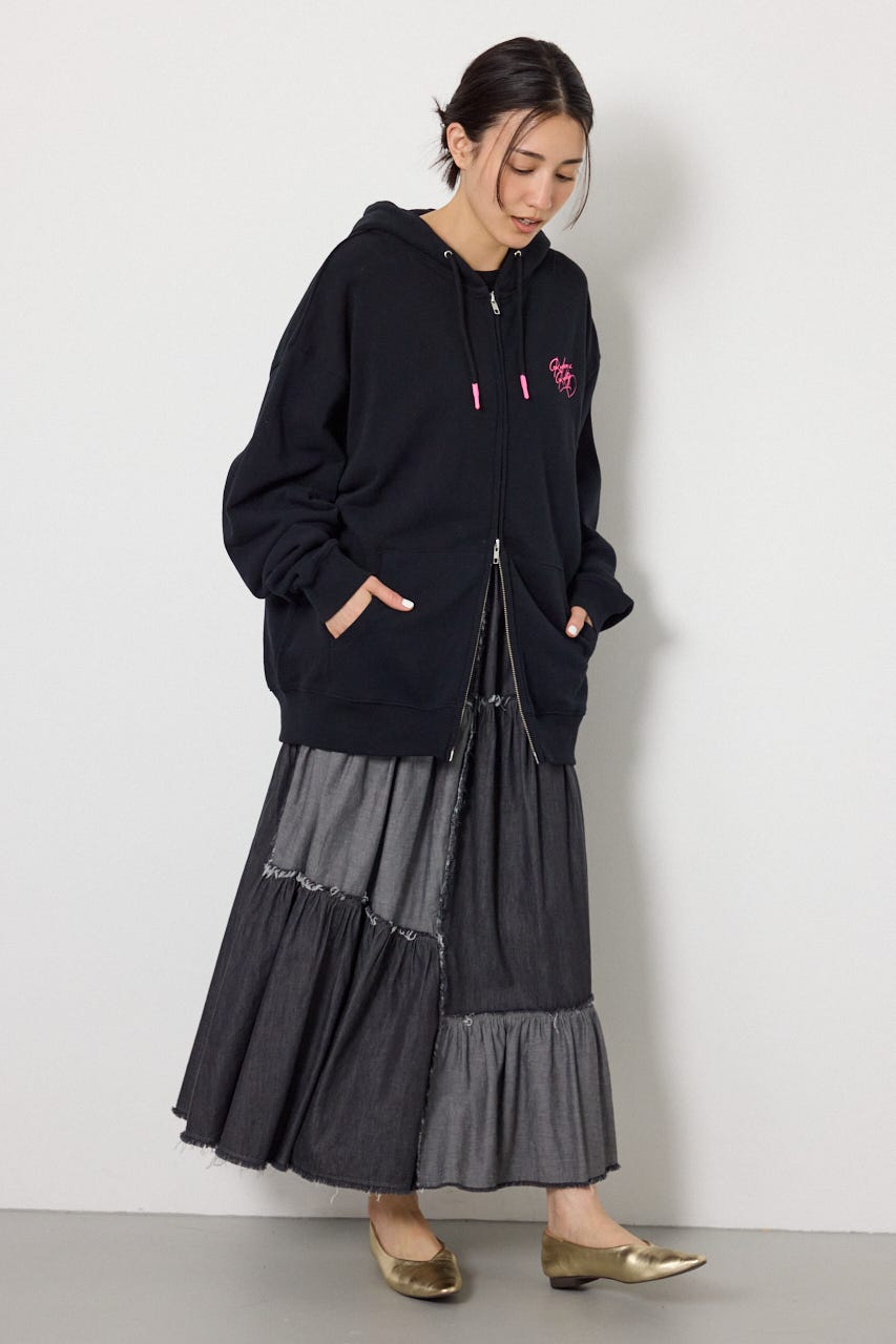 （UNISEX）【WEB限定】RODDY 0528 ジップパーカー BLK FREE