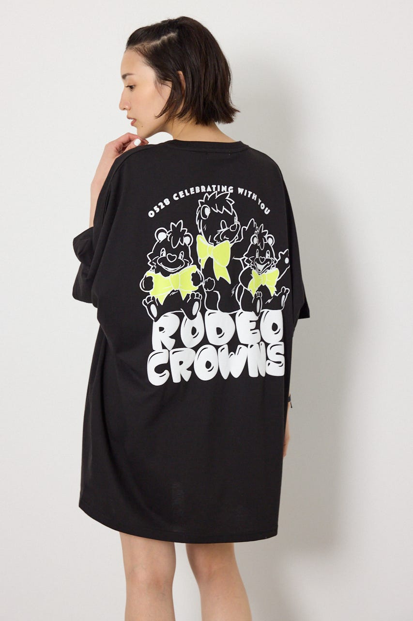 【WEB限定】RODDY 0528 BEARS ドルマンTワンピース BLK FREE