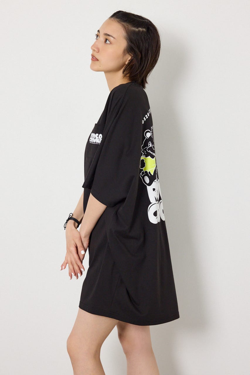 【WEB限定】RODDY 0528 BEARS ドルマンTワンピース BLK FREE