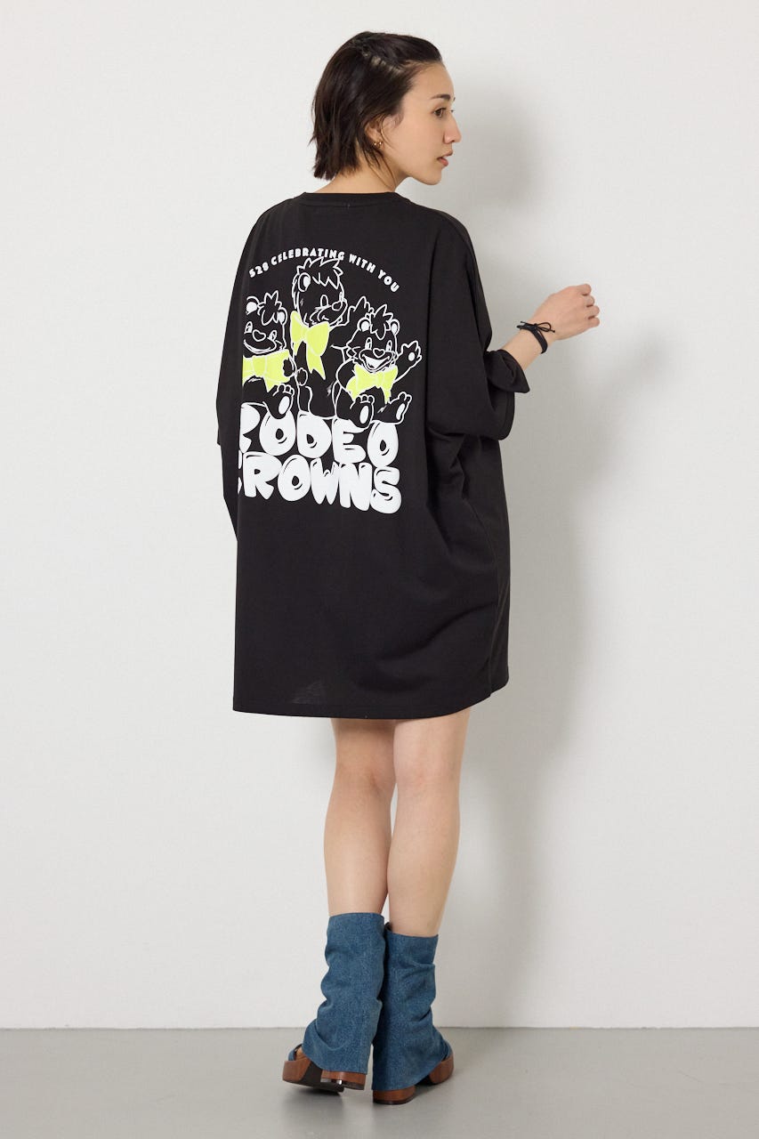 【WEB限定】RODDY 0528 BEARS ドルマンTワンピース BLK FREE