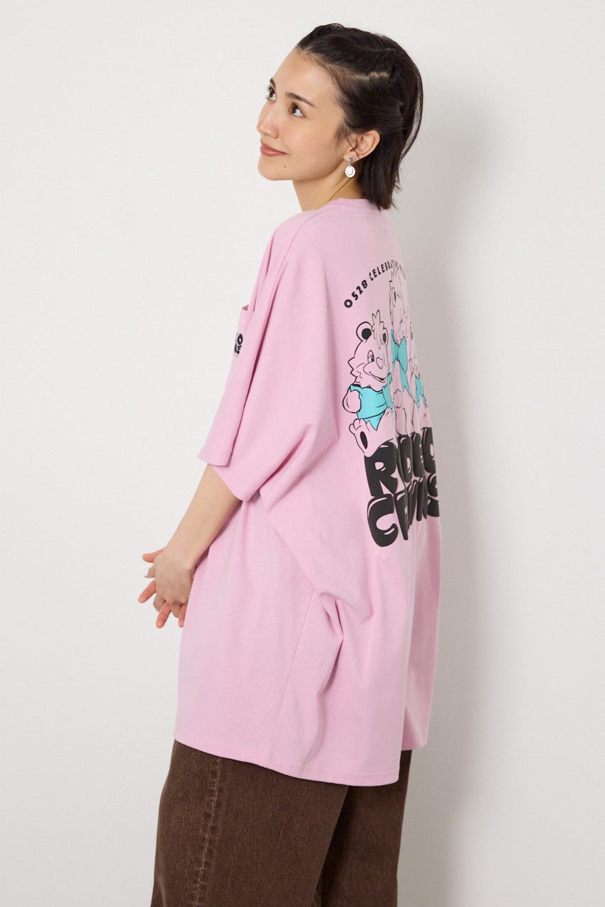 【WEB限定】RODDY 0528 BEARS ドルマンTワンピース L/PNK FREE