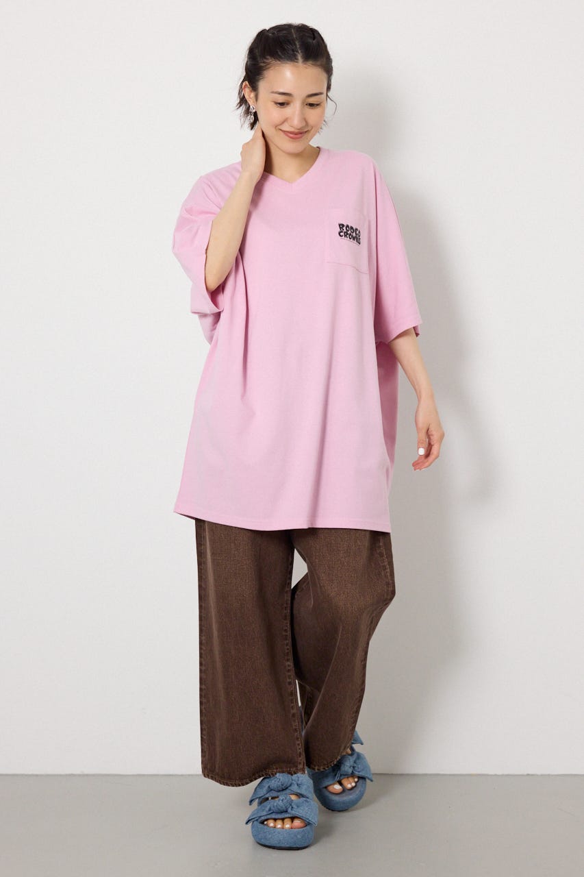 【WEB限定】RODDY 0528 BEARS ドルマンTワンピース L/PNK FREE