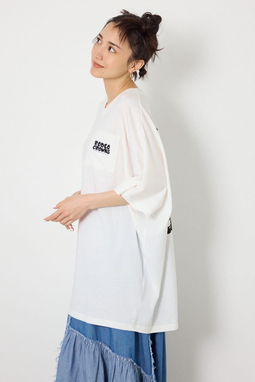 【WEB限定】RODDY 0528 BEARS ドルマンTワンピース O/WHT FREE