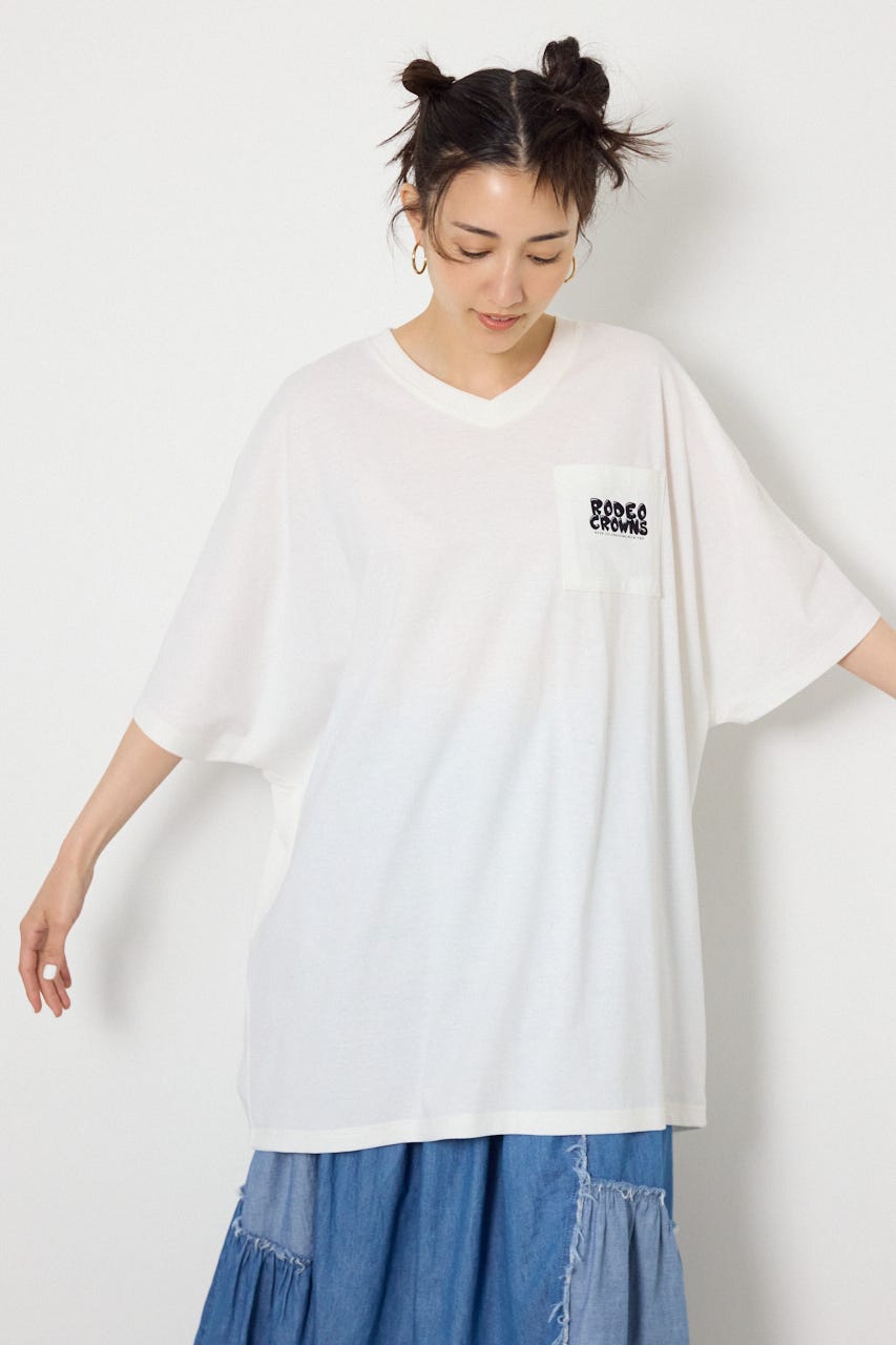 【WEB限定】RODDY 0528 BEARS ドルマンTワンピース O/WHT FREE