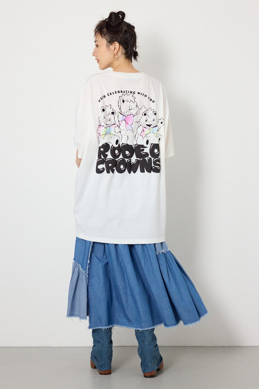 【WEB限定】RODDY 0528 BEARS ドルマンTワンピース O/WHT FREE