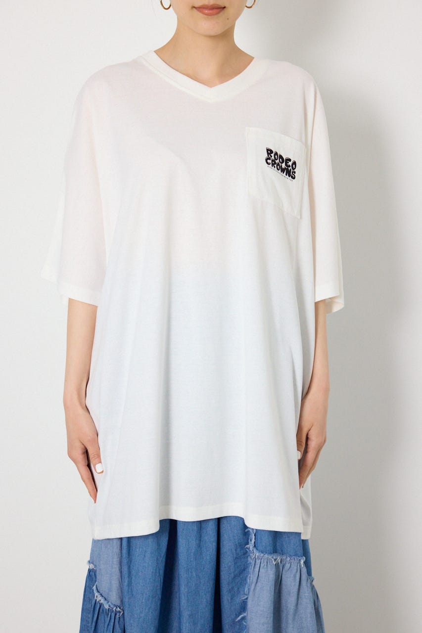 【WEB限定】RODDY 0528 BEARS ドルマンTワンピース O/WHT FREE