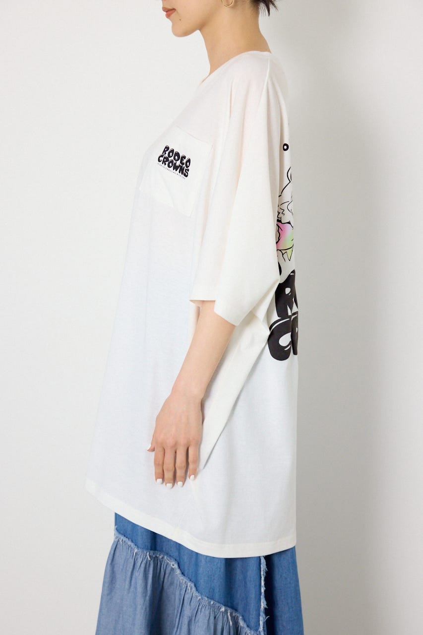 【WEB限定】RODDY 0528 BEARS ドルマンTワンピース O/WHT FREE