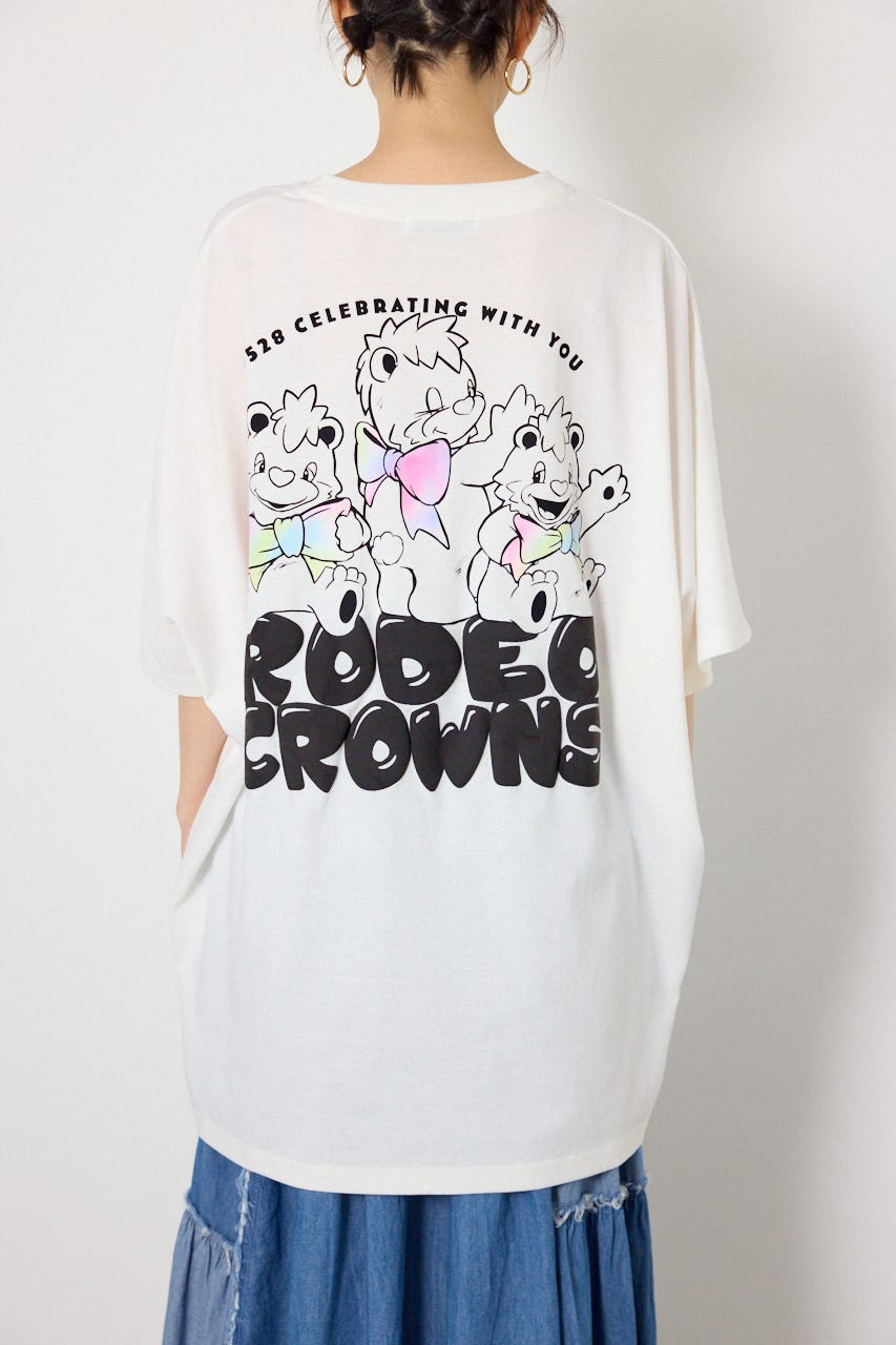 【WEB限定】RODDY 0528 BEARS ドルマンTワンピース O/WHT FREE
