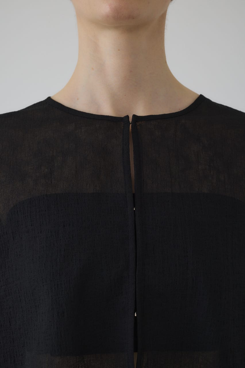 Open sleeve sheer SH BLK FREE