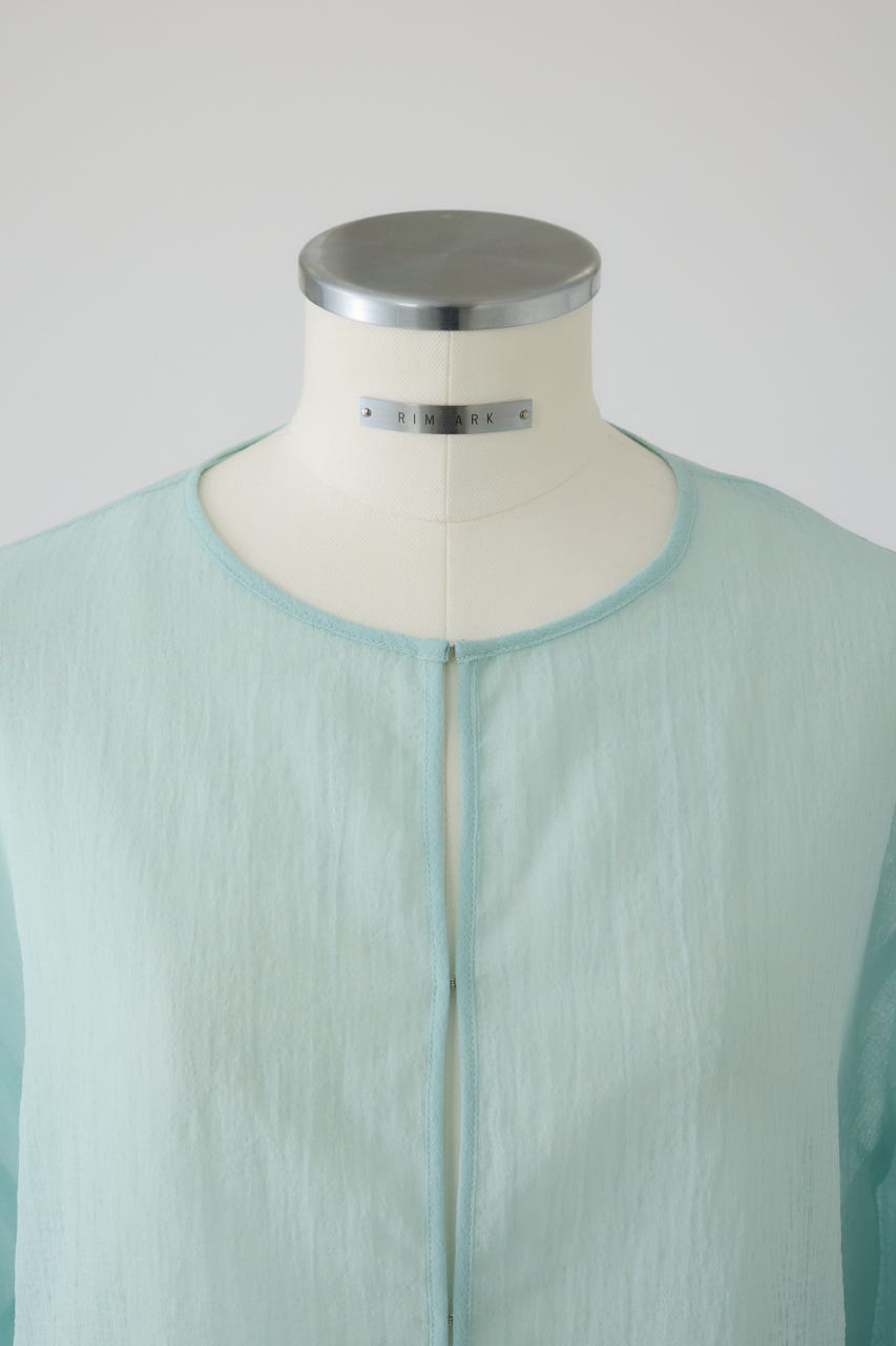 Open sleeve sheer SH L/BLU FREE