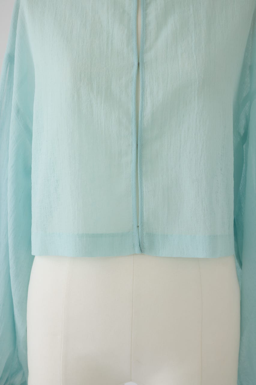 Open sleeve sheer SH L/BLU FREE