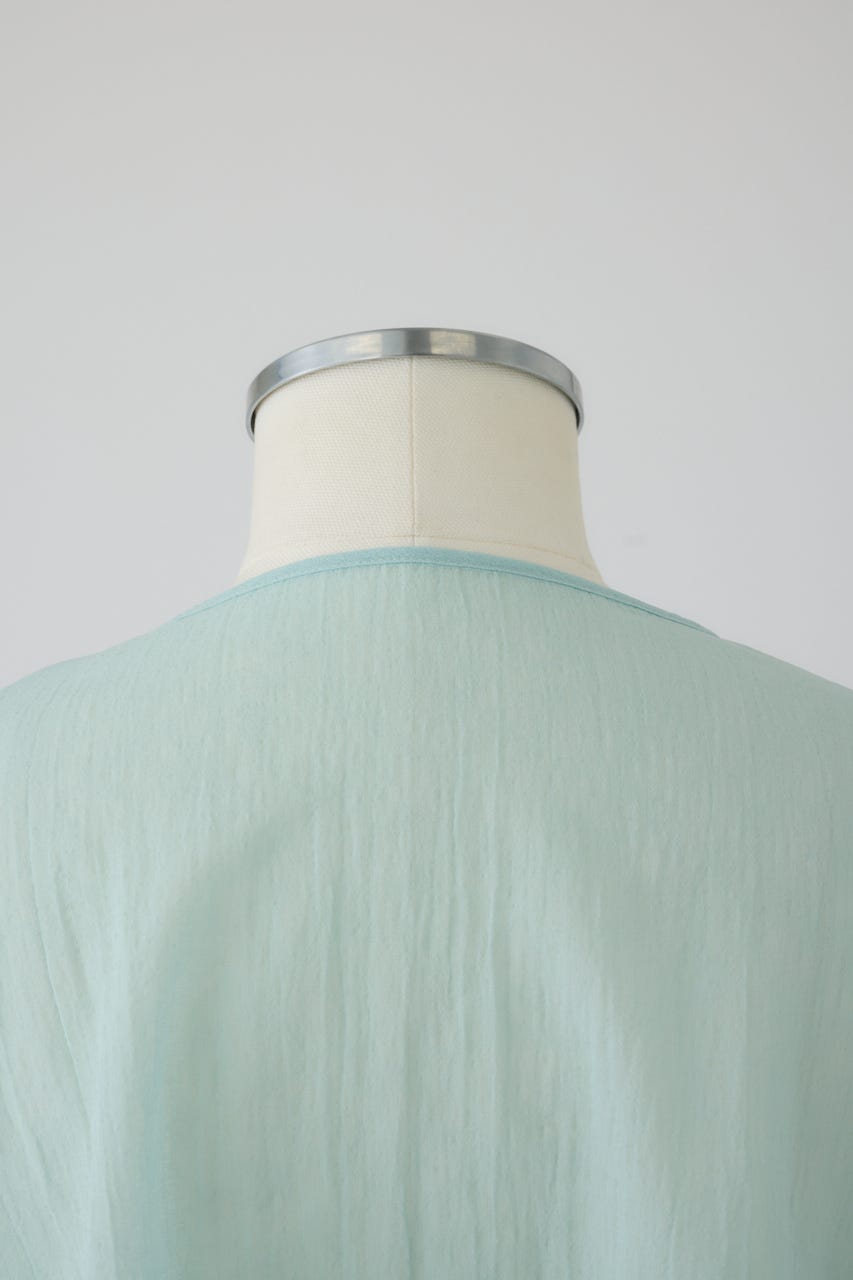 Open sleeve sheer SH L/BLU FREE