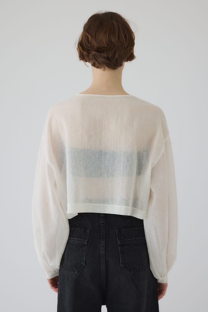 Open sleeve sheer SH WHT FREE