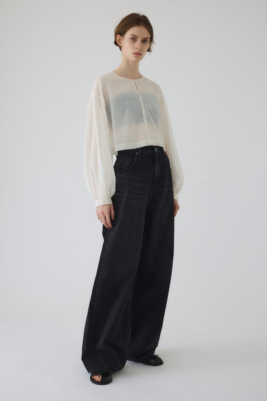 Open sleeve sheer SH WHT FREE