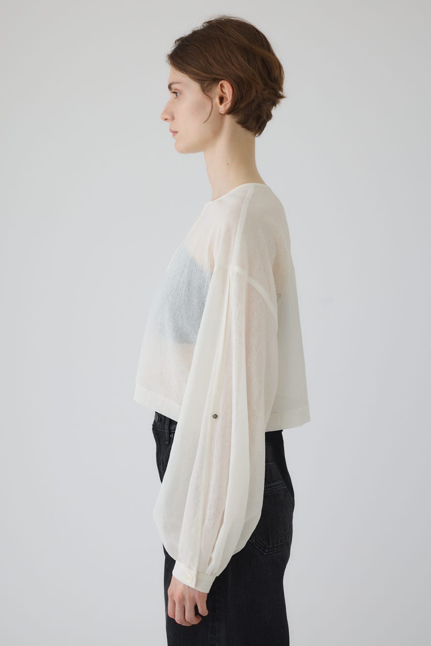 Open sleeve sheer SH WHT FREE