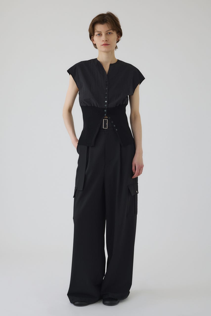 Docking cut off design tops BLK FREE