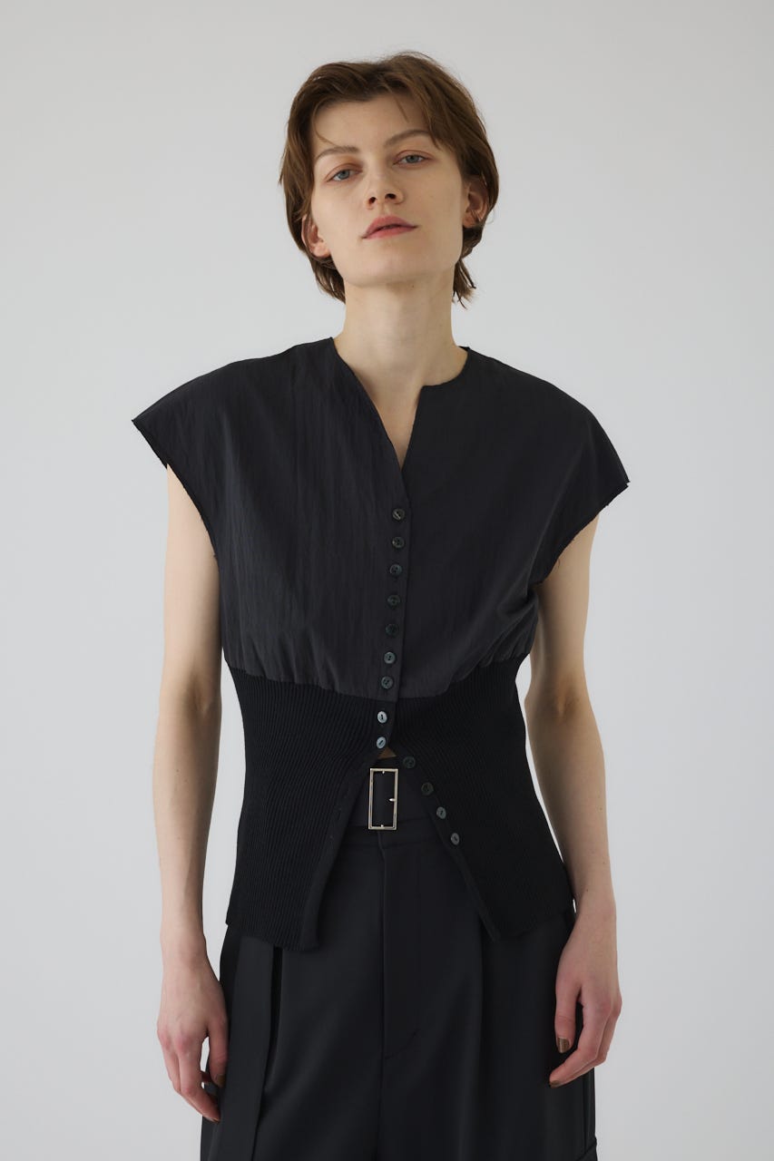 Docking cut off design tops BLK FREE