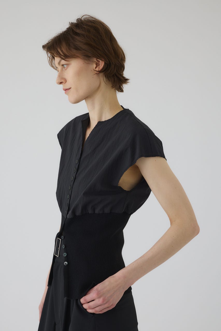 Docking cut off design tops BLK FREE