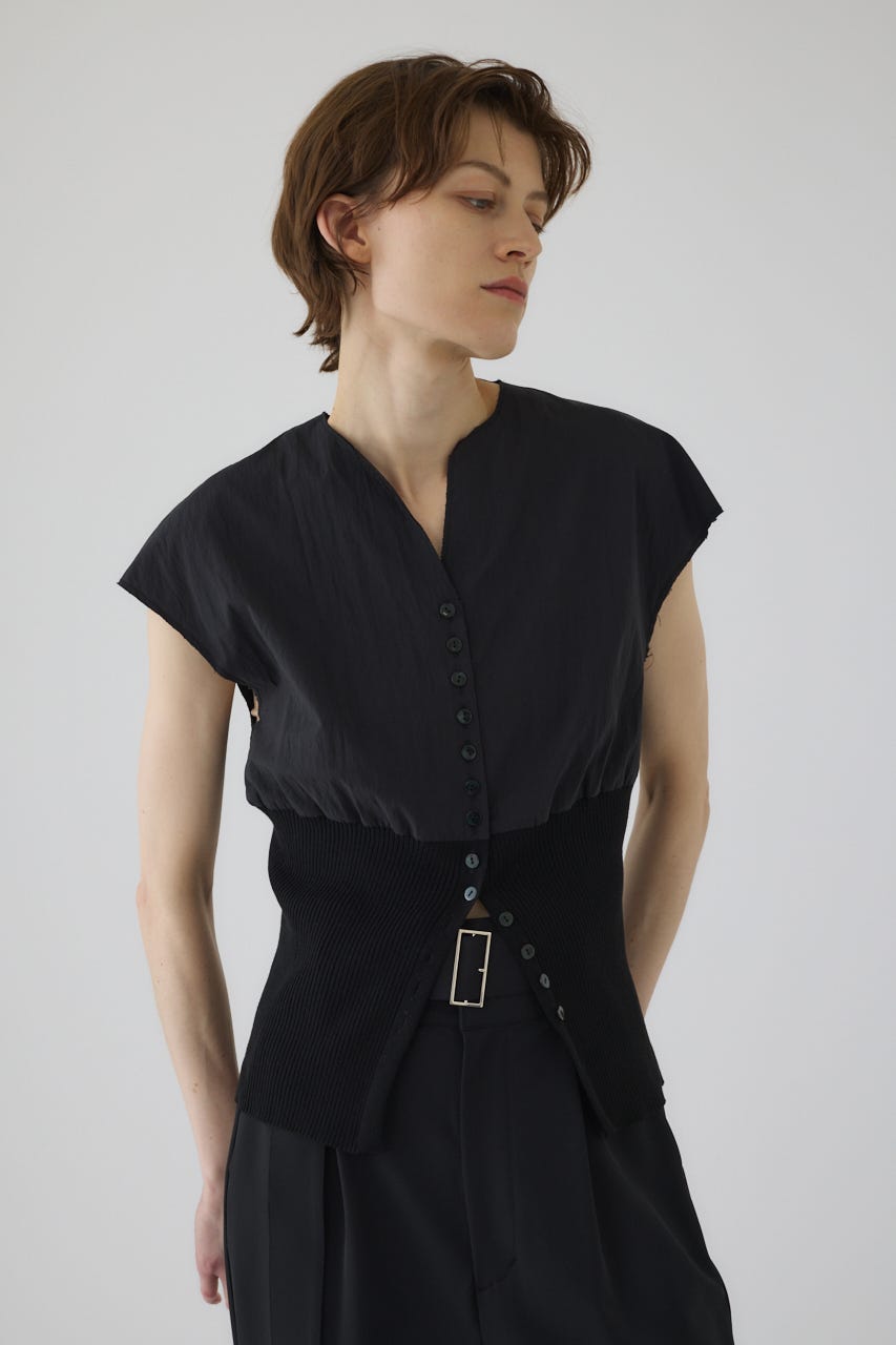 Docking cut off design tops BLK FREE