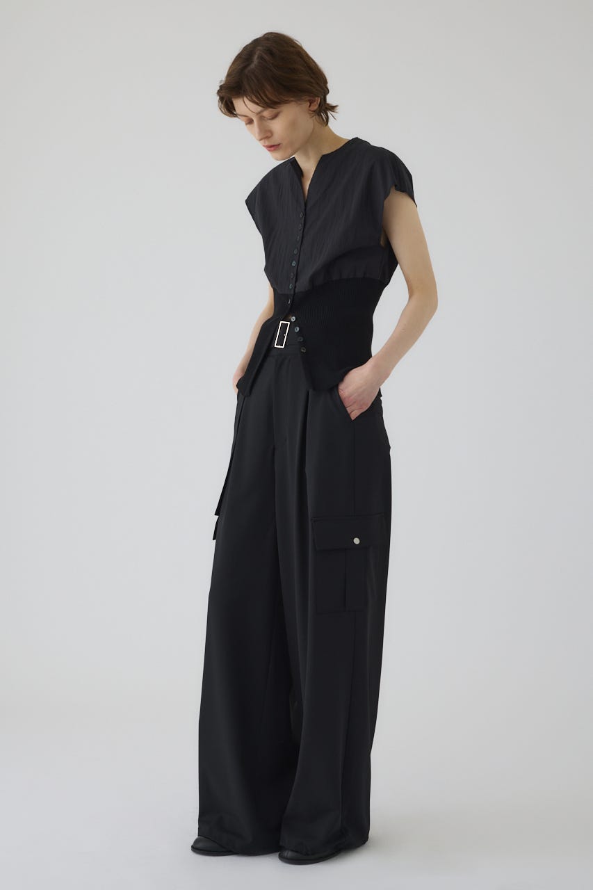 Docking cut off design tops BLK FREE