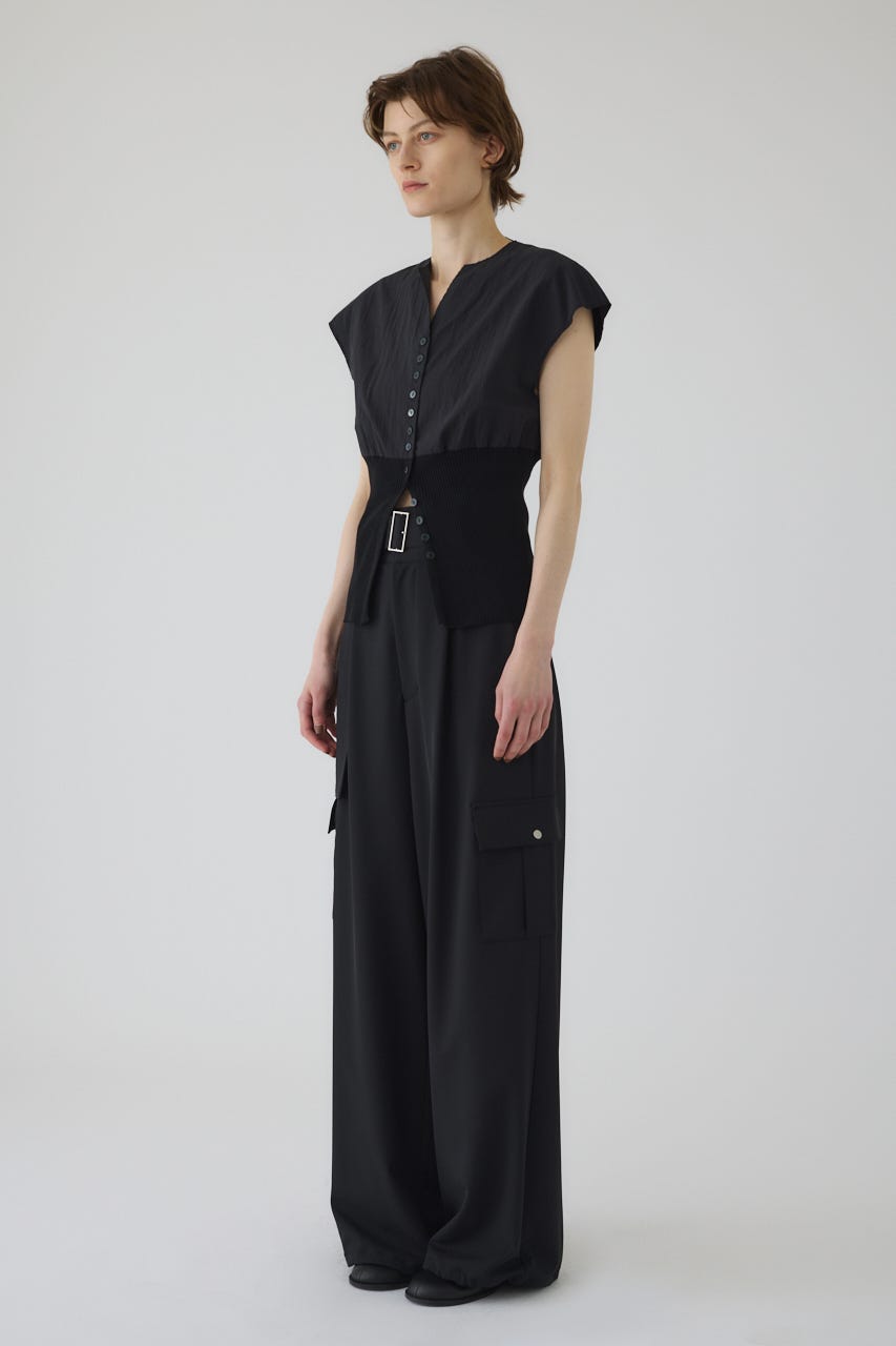 Docking cut off design tops BLK FREE
