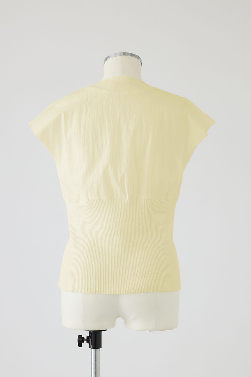 Docking cut off design tops L/YEL FREE
