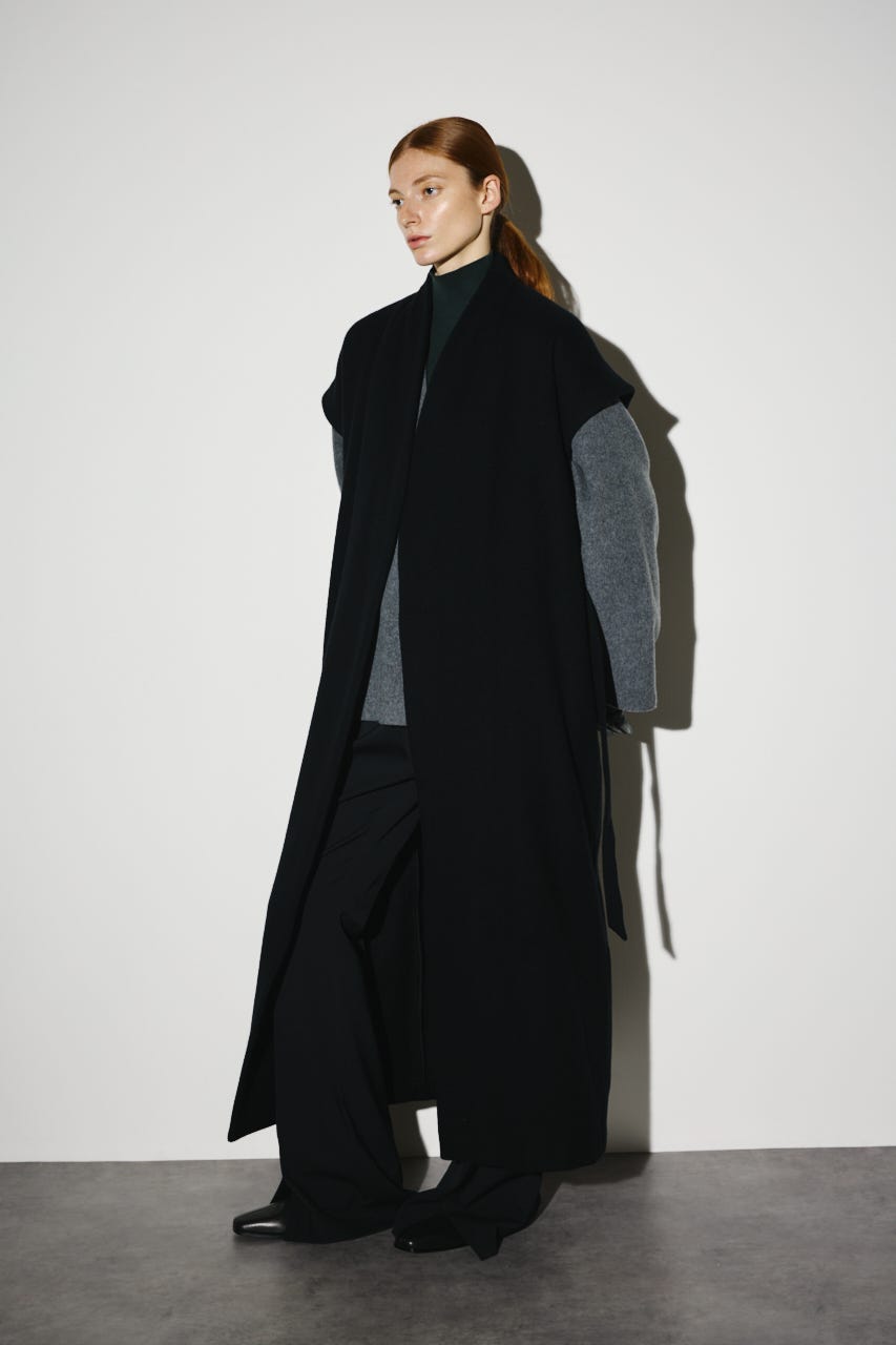 【25WINTER PRE ORDER】Dolman wool long vest BLK FREE
