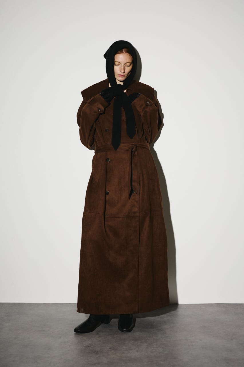 【25WINTER PRE ORDER】F/Suede over maxi CT BRN FREE
