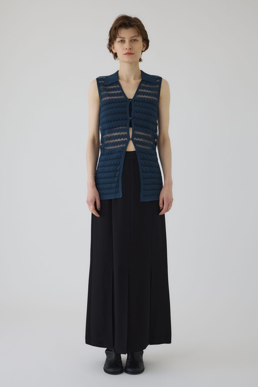 RIM.ARK | Crochet collar knit tops (KNITWEAR ) |RIM.ARK