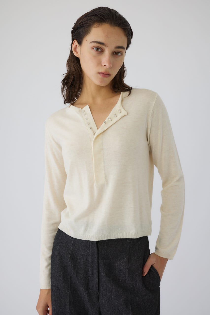 10/8- order start Hook design silk blend knit IVOY FREE