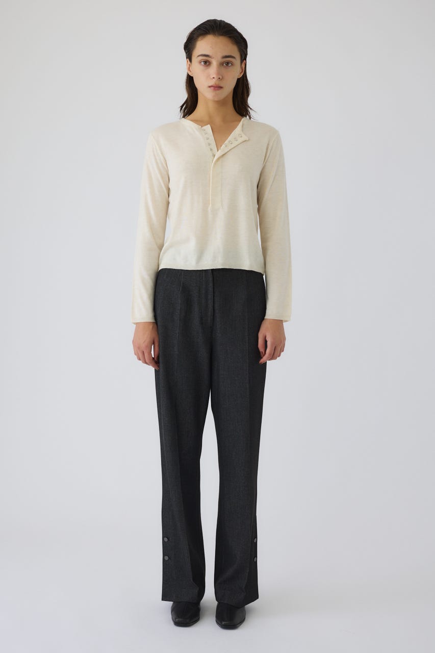 Hook design silk blend knit IVOY FREE