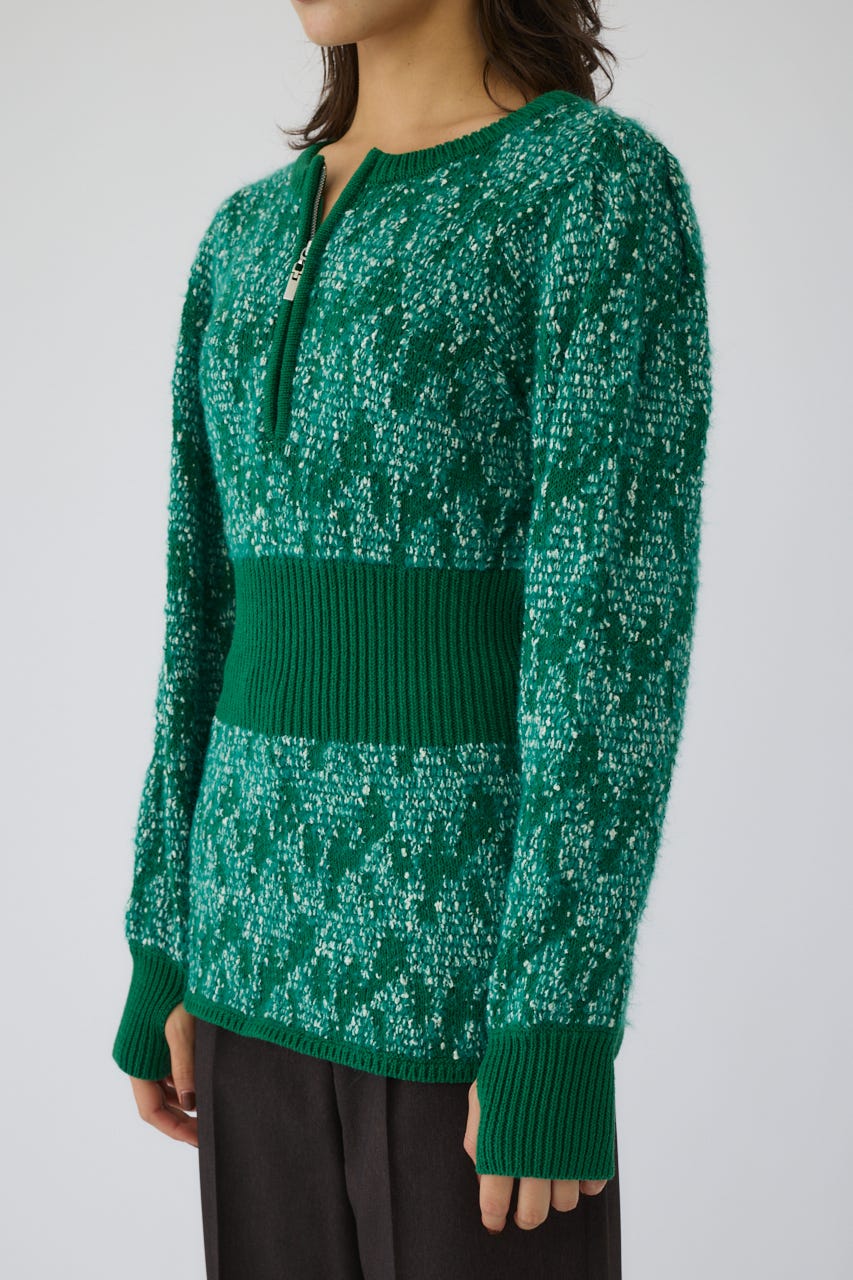 11/7- order start Waist switching knit tops GRN FREE