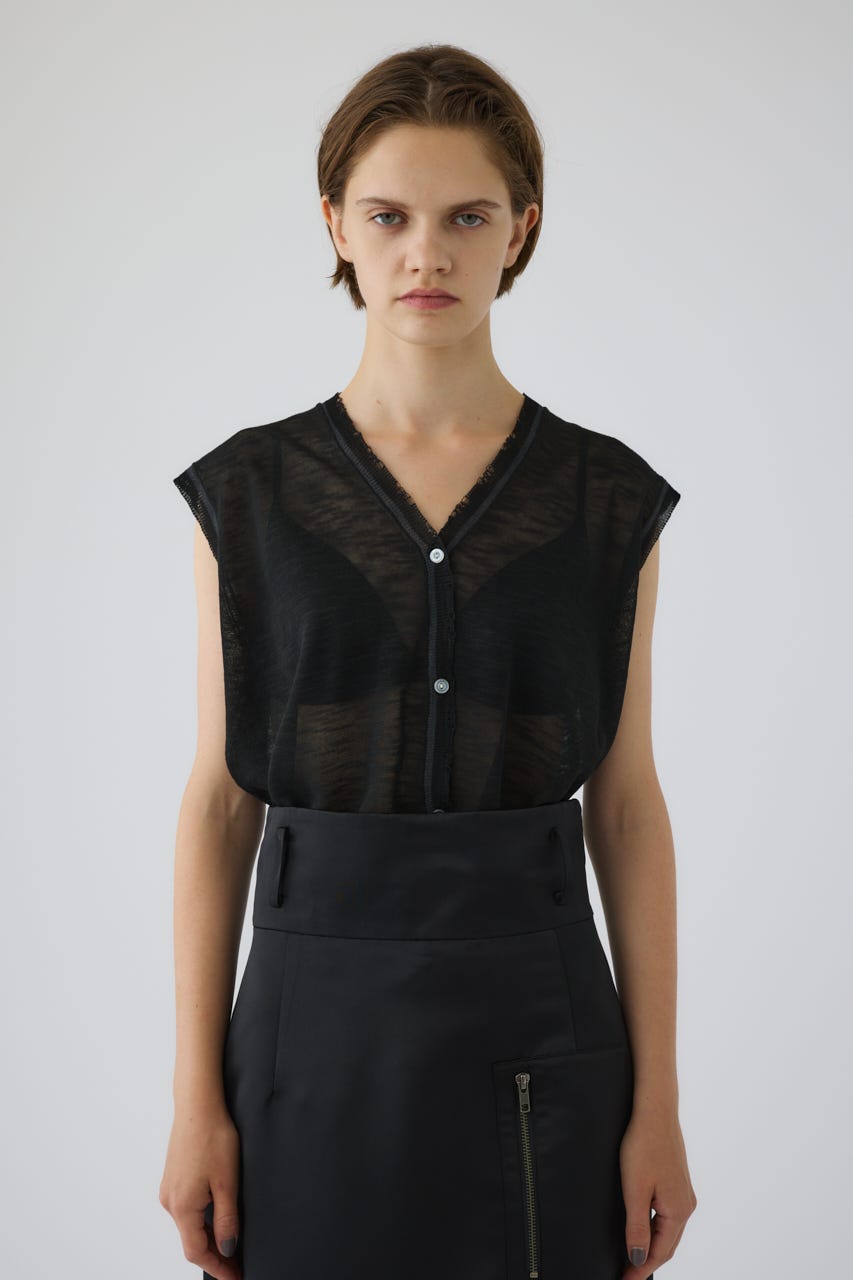 Dry touch summer knit vest BLK FREE
