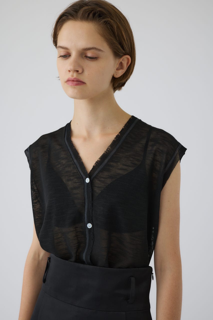Dry touch summer knit vest BLK FREE