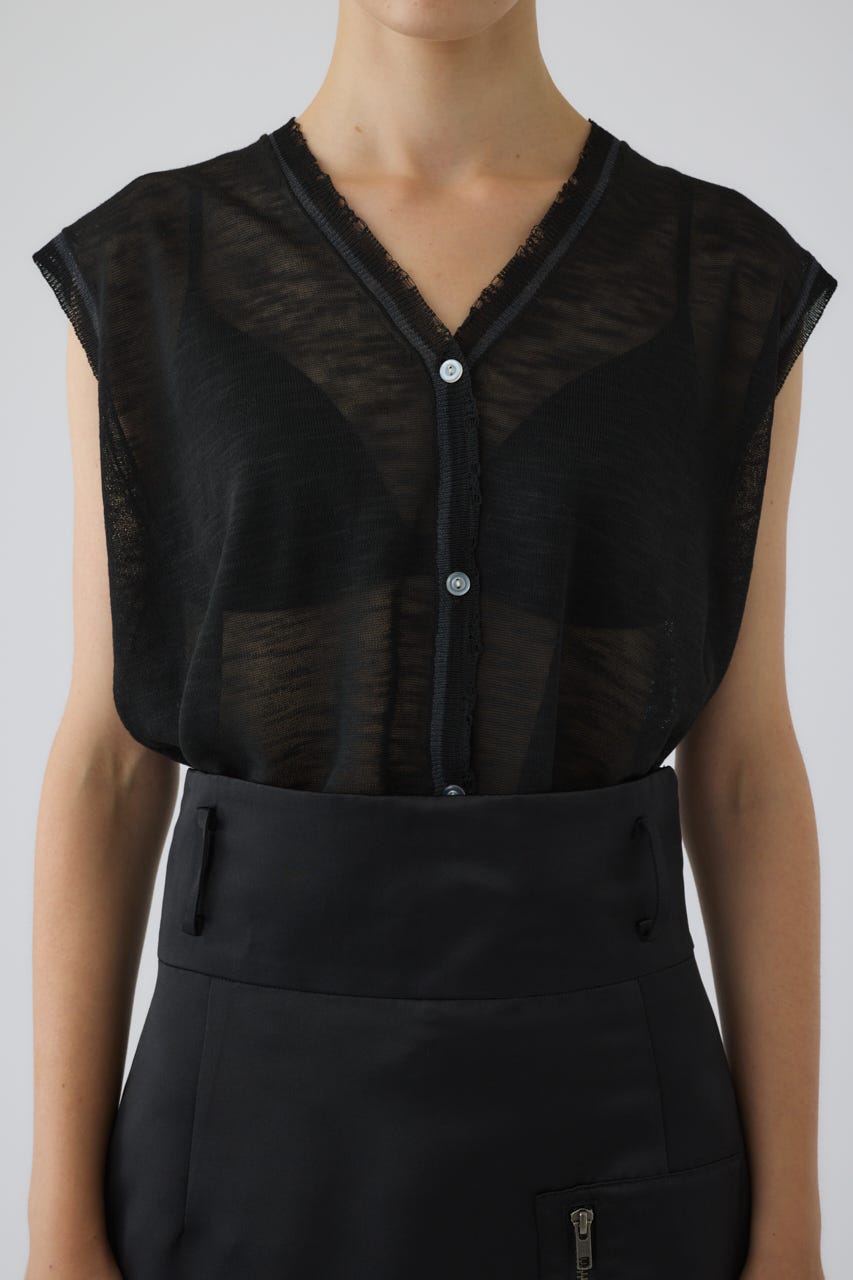 Dry touch summer knit vest BLK FREE