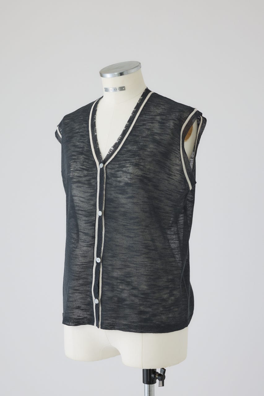 Dry touch summer knit vest GRY FREE