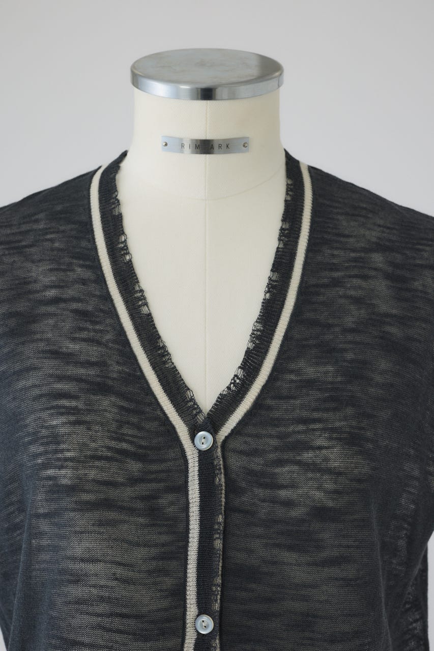 Dry touch summer knit vest GRY FREE