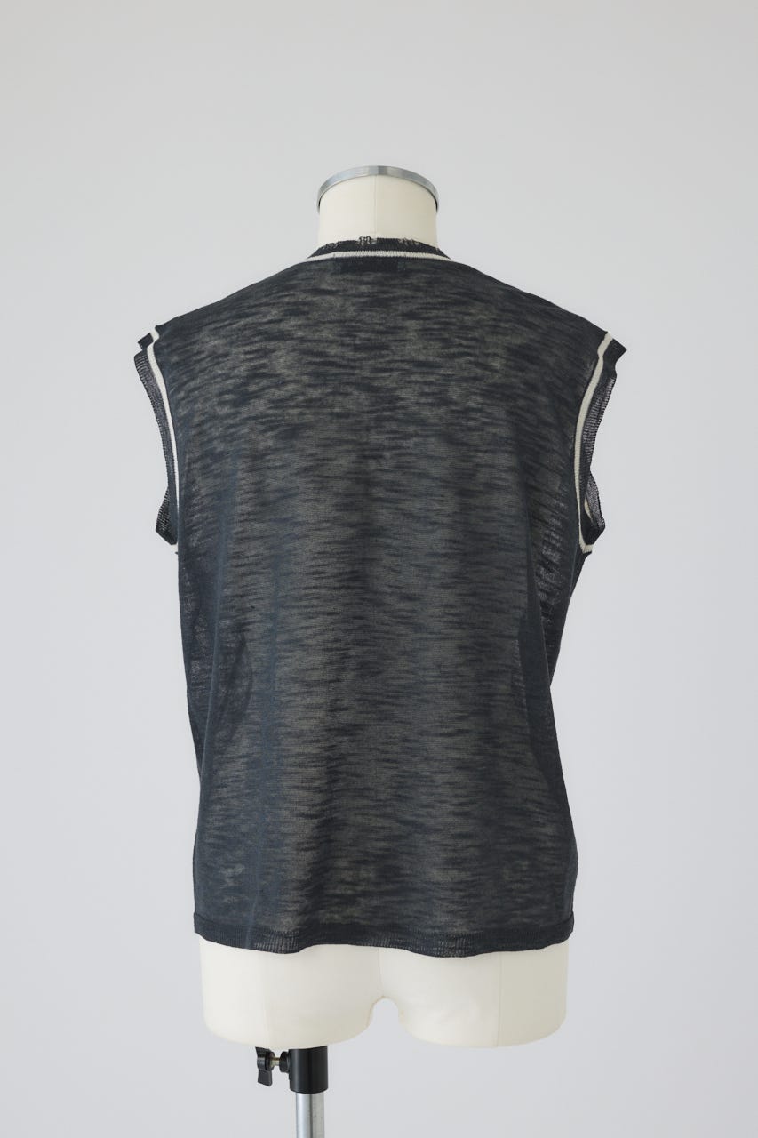 Dry touch summer knit vest GRY FREE