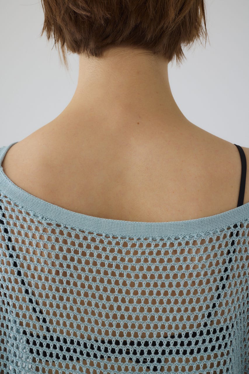 See through long sleeve tops L/BLU FREE